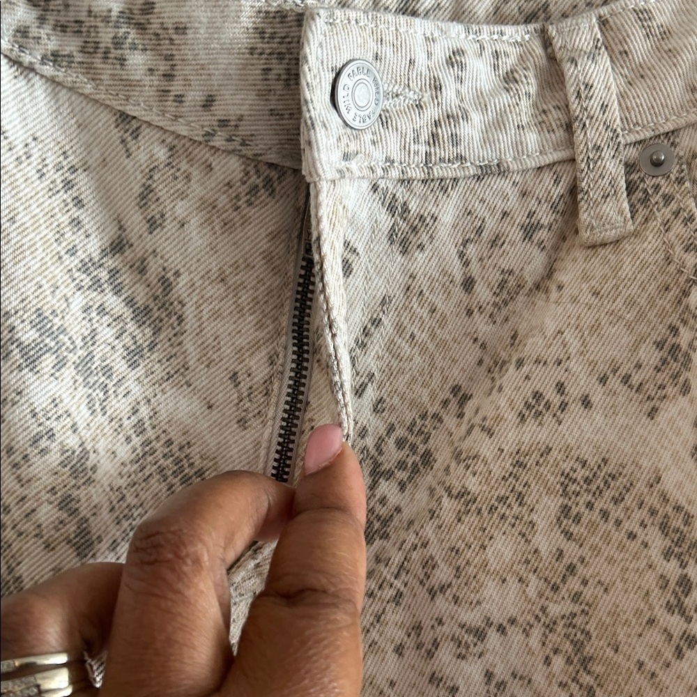 Wild Fable Neutral Snake Print Wide Leg Pants - Picture 5 of 6